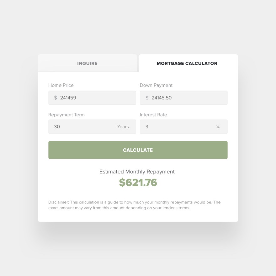 Davidson Homes website component