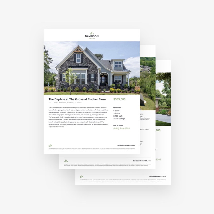 Davidson Homes website component