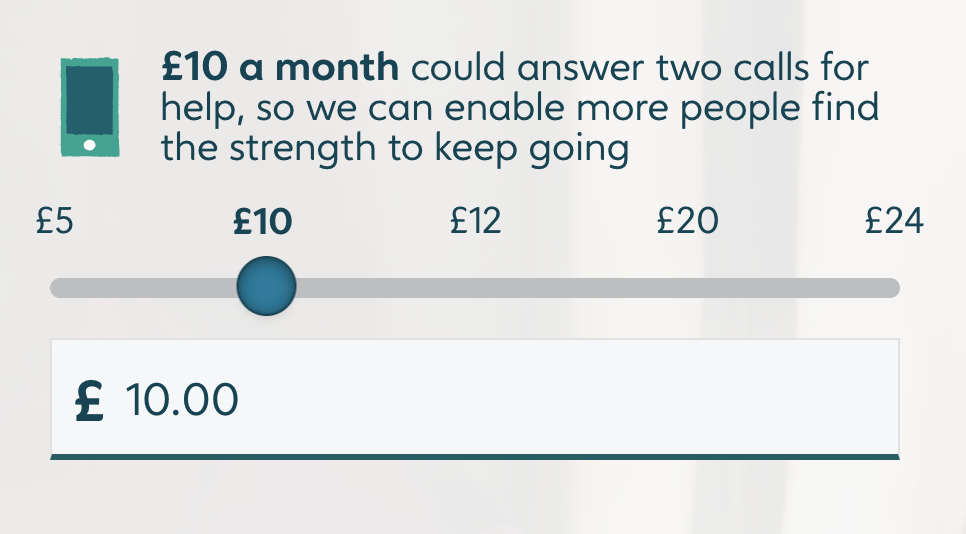 Samaritans demonstrating impact in the donations funnel 